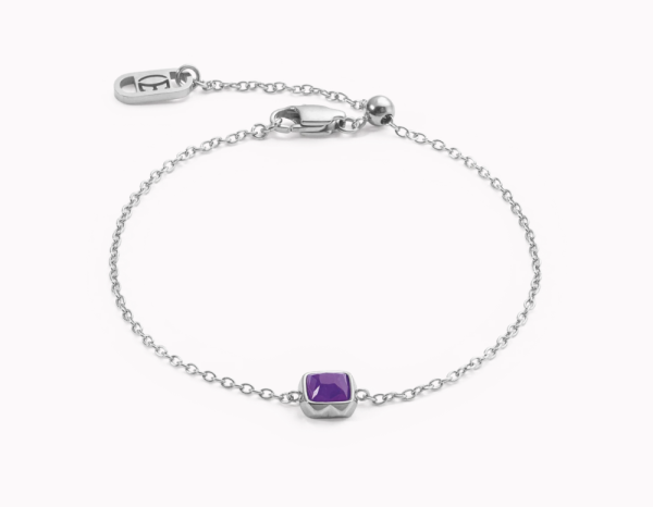 Coeur de Lion Silver Bracelet Sugilite - February